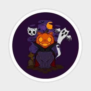 Funny cat halloween Cute Spooky T-Shirt Magnet